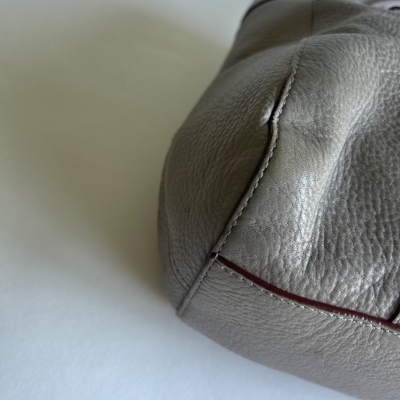 Kate Spade Grey Genuine Pebble Leather Handbag Shoulder Bag - Picture 11 of 15